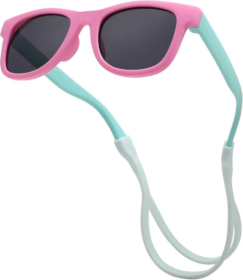 COASION Bendable Flexible Polarized Newborn Baby Sunglasses with Silicon Strap for Infant Boys Girls Age 0-12 Months CA9042 - Image 3